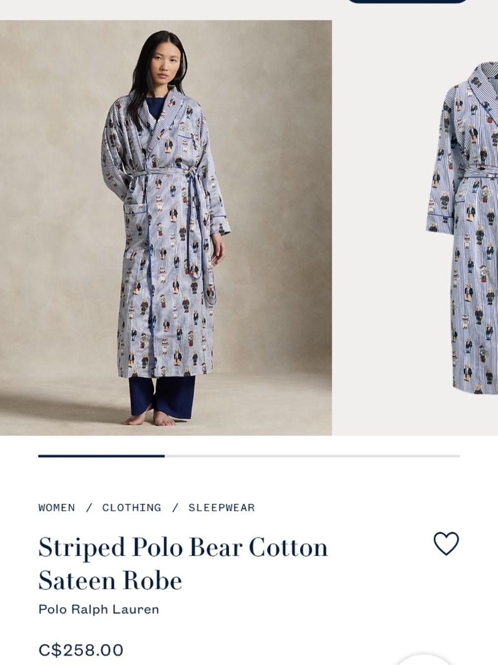 Ralph Lauren polo bears robe